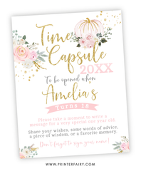 Floral Pumpkin Time Capsule