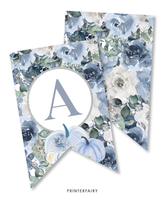 Dusty Blue Pumpkin Party Banner