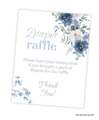 Dusty Blue Pumpkin Diaper Raffle