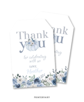 Dusty Blue Pumpkin Favor Tags