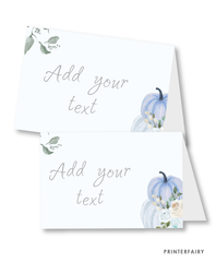 Dusty Blue Pumpkin Food Tents