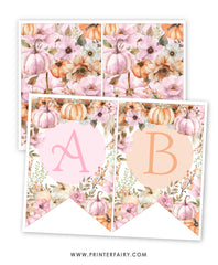 Little Pumpkin Birthday Banner