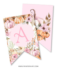 Little Pumpkin Birthday Banner