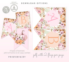 Little Pumpkin Birthday Banner