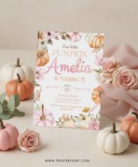 Little Pumpkin Birthday Invitation