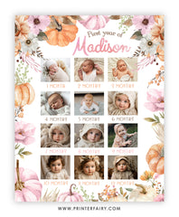 Little Pumpkin Milestones Photo Board
