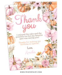 Little Pumpkin Thank You Cards