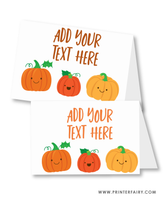 Little Pumpkin Birthday Food Tents