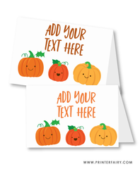 Little Pumpkin Birthday Food Tents