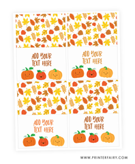 Little Pumpkin Birthday Food Tents