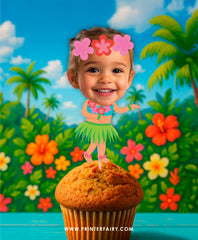 Luau Birthday Party Toppers