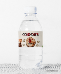 Bear Lumberjack Water Bottle Label