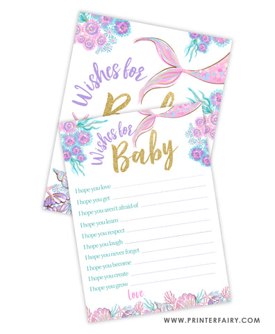 Mermaid Baby Shower Wishes For Baby