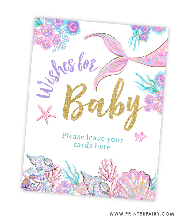 Mermaid Baby Shower Wishes For Baby