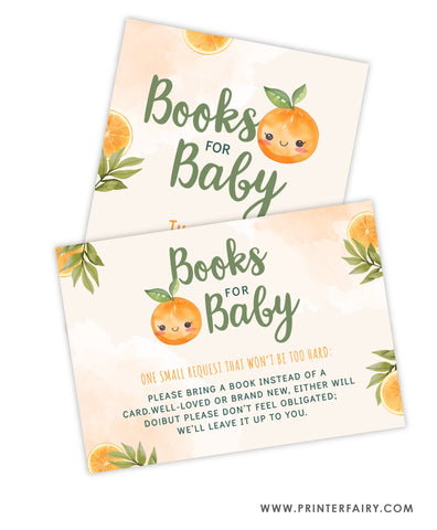 Orange Baby Shower Books for Baby
