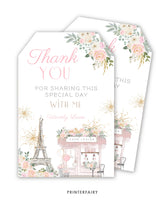 Paris Favor Tags