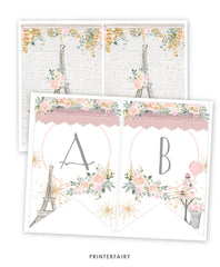 Paris Birthday Banner