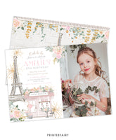 Paris Birthday Invitation with Photo