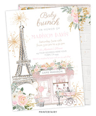 Paris Baby Brunch Shower Invitation