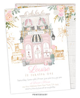 Paris 1st Birthday Invitation