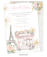 Paris Thank You Card