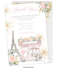 Paris Thank You Card