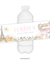 Paris Water Bottle Label