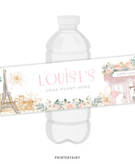 Paris Water Bottle Label