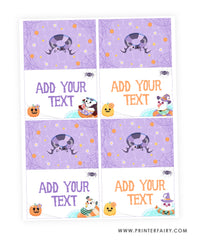 Halloween Pool Birthday Party Food Tents