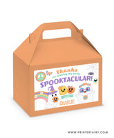 Halloween Pool Birthday Party Gable Box Label