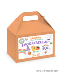 Halloween Pool Birthday Party Gable Box Label