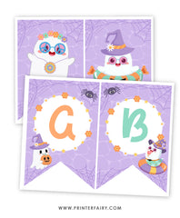 Halloween Pool Birthday Party Banner