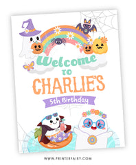 Halloween Pool Party Welcome Sign