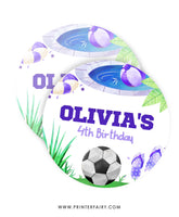 Soccer Pool Birthday Party Toppers