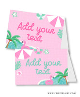 Pink Pool Party Food Tents