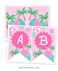 Pink Pool Party Banner