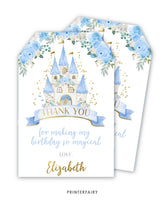 Blue Princess Birthday Favor Tags