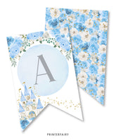Blue Princess Birthday Banner
