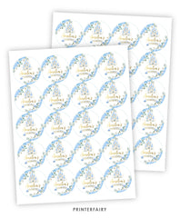 Blue Princess Cupcake Toppers