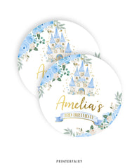 Blue Princess Cupcake Toppers