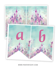 Princess Castle Birthday Party Banner
