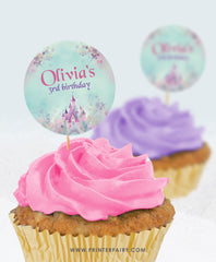 Princess Castle Birthday Party Toppers