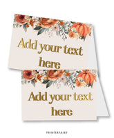 Floral Pumpkin Food Tents