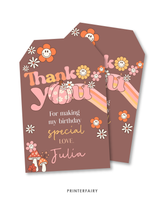 Groovy Pumpkin Thank You Tags