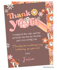 Groovy Pumpkin Thank You Card