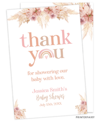 Boho Rainbow Thank You Card