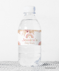 Rainbow Birthday Water Bottle Labels