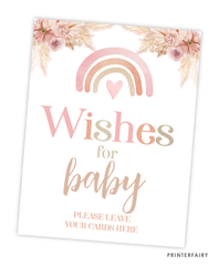 Boho Rainbow Wishes for Baby
