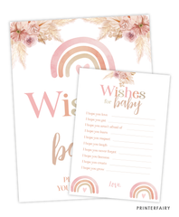 Boho Rainbow Wishes for Baby