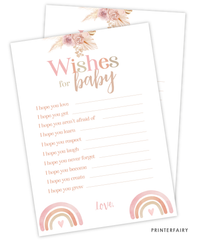 Boho Rainbow Wishes for Baby